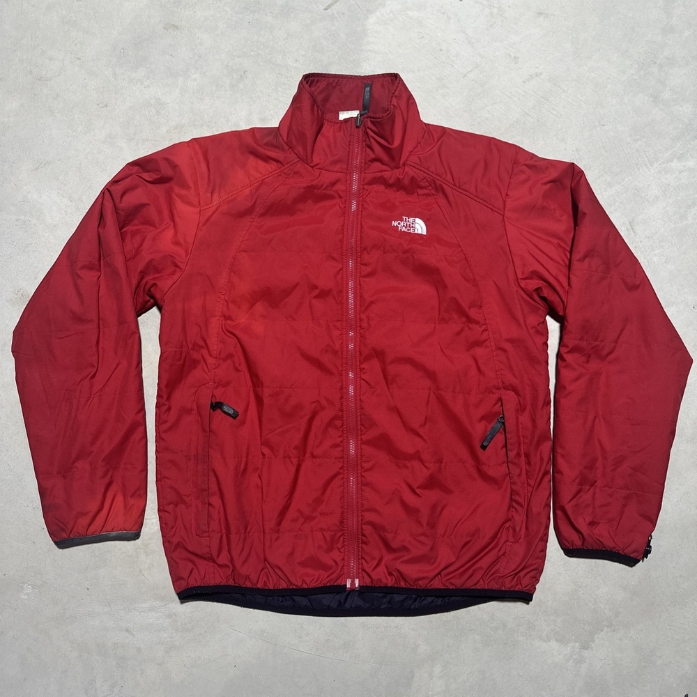 The North Face Men's SZ Large Red Full Zip Nylon Puffer Hiking Jacket